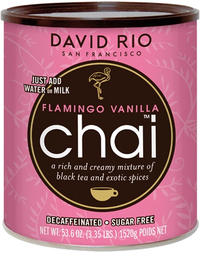 [17270] David Rio Chai Foodservice Flamingo Vanilla cukor- koffeinmentes 1520gr